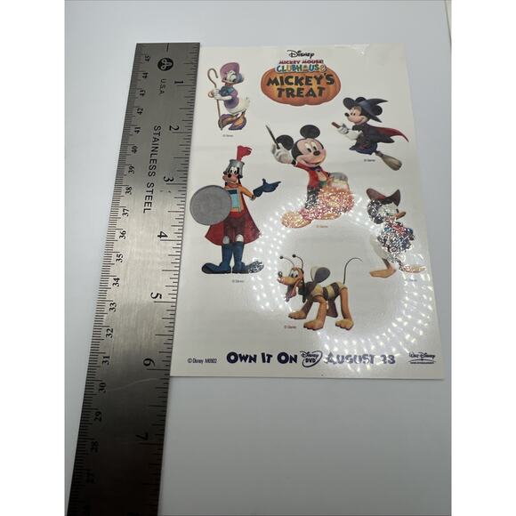 Disney Mickey Mouse Club House Treat Halloween DVD Temporary Tattoos Rare 6 Ct - Picture 10 of 12